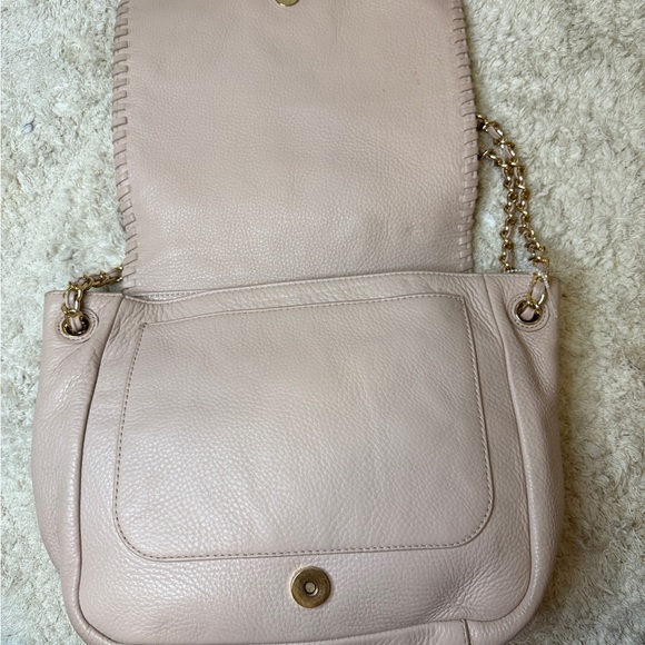 Tory Burch Pink Marion Flap Leather Shoulder Bag Blush - Picture 8 of 16